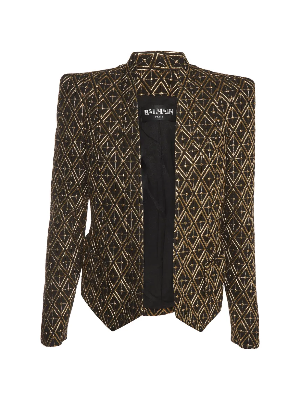 Balmain Pre-Owned geometric diamond jacquard blazer - Schwarz