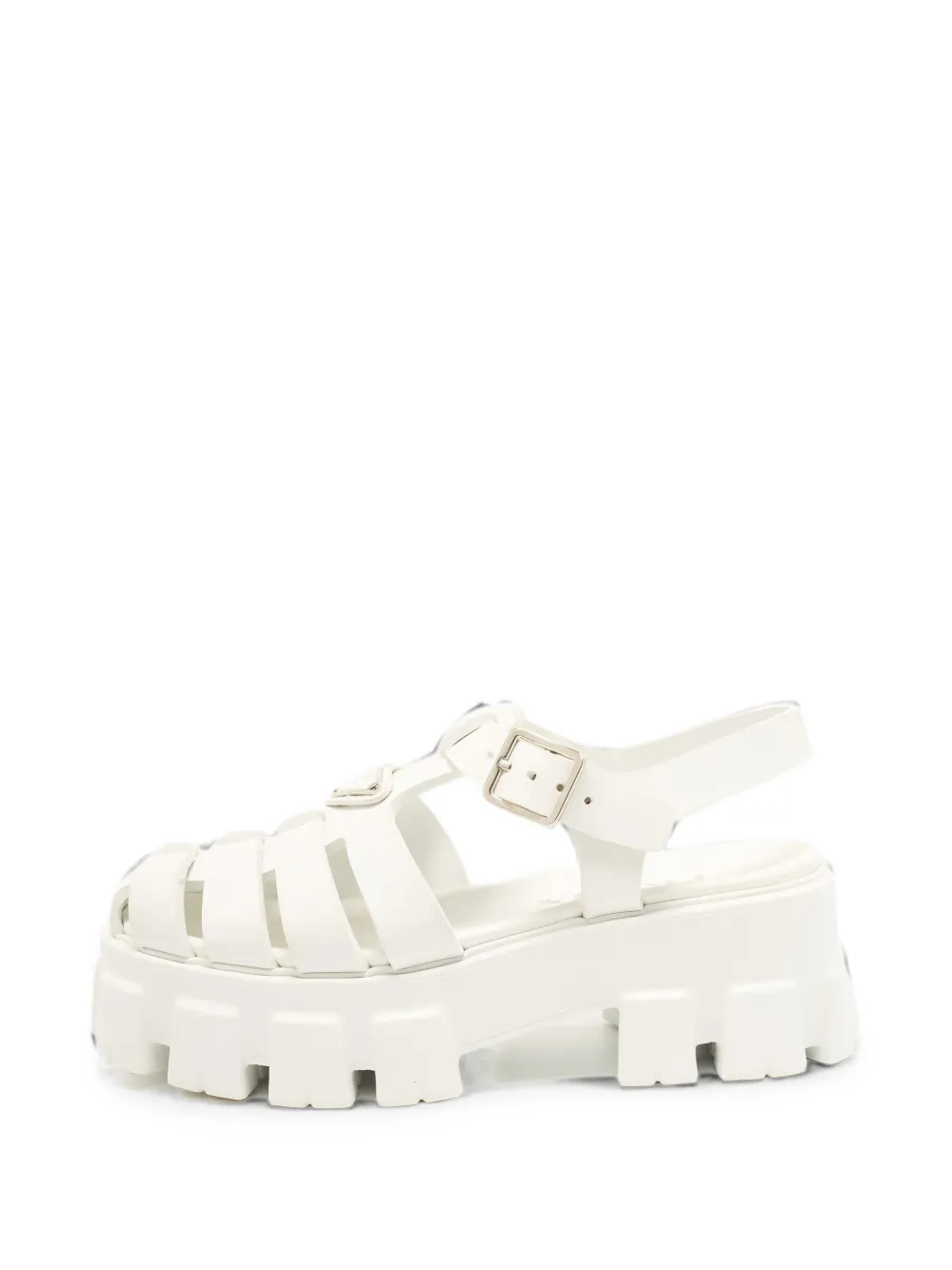 Prada Pre-Owned Monolith platform sandals - Weiß