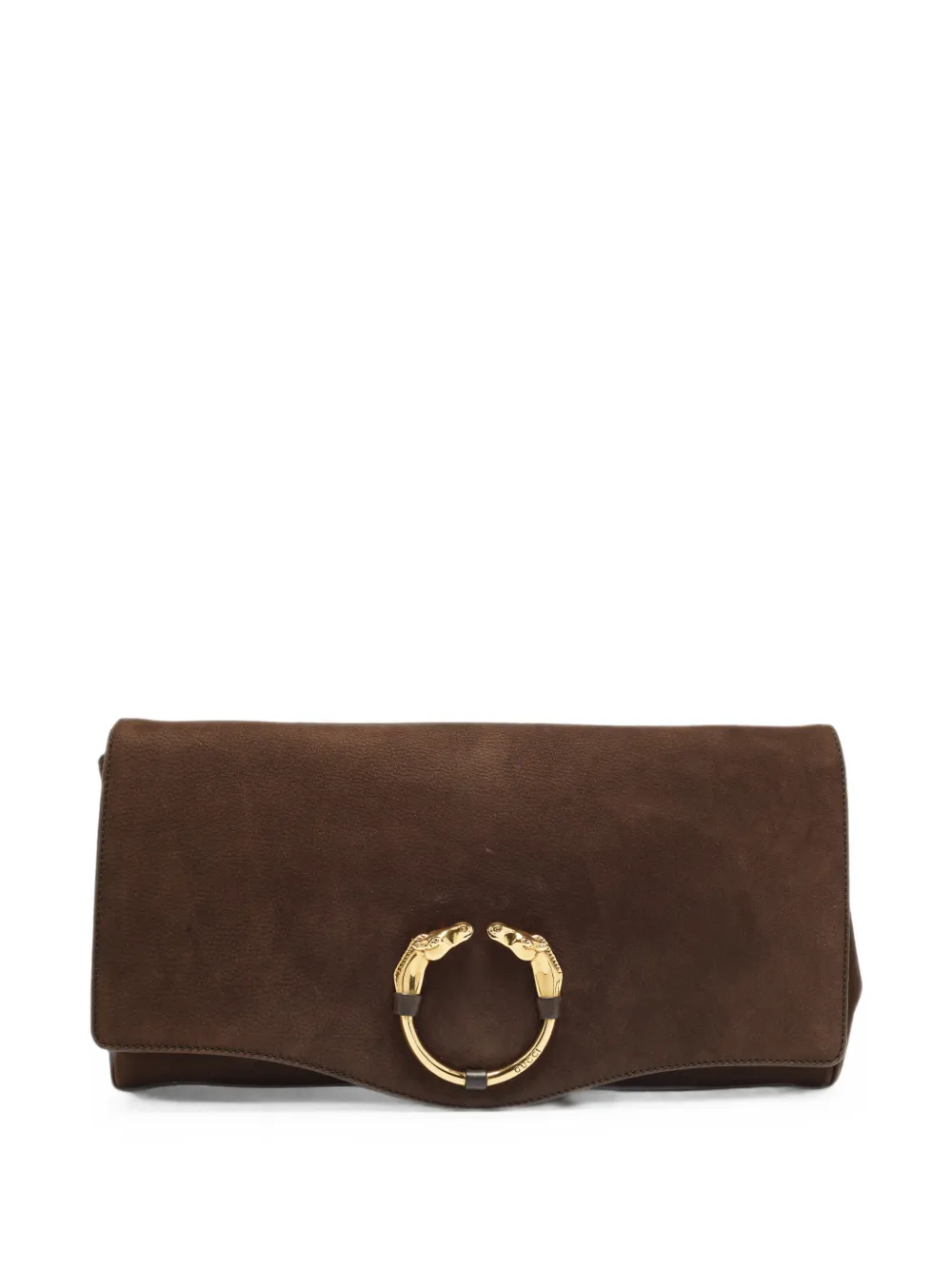 Gucci Pre-Owned Ribot horse head clutch bag - Braun