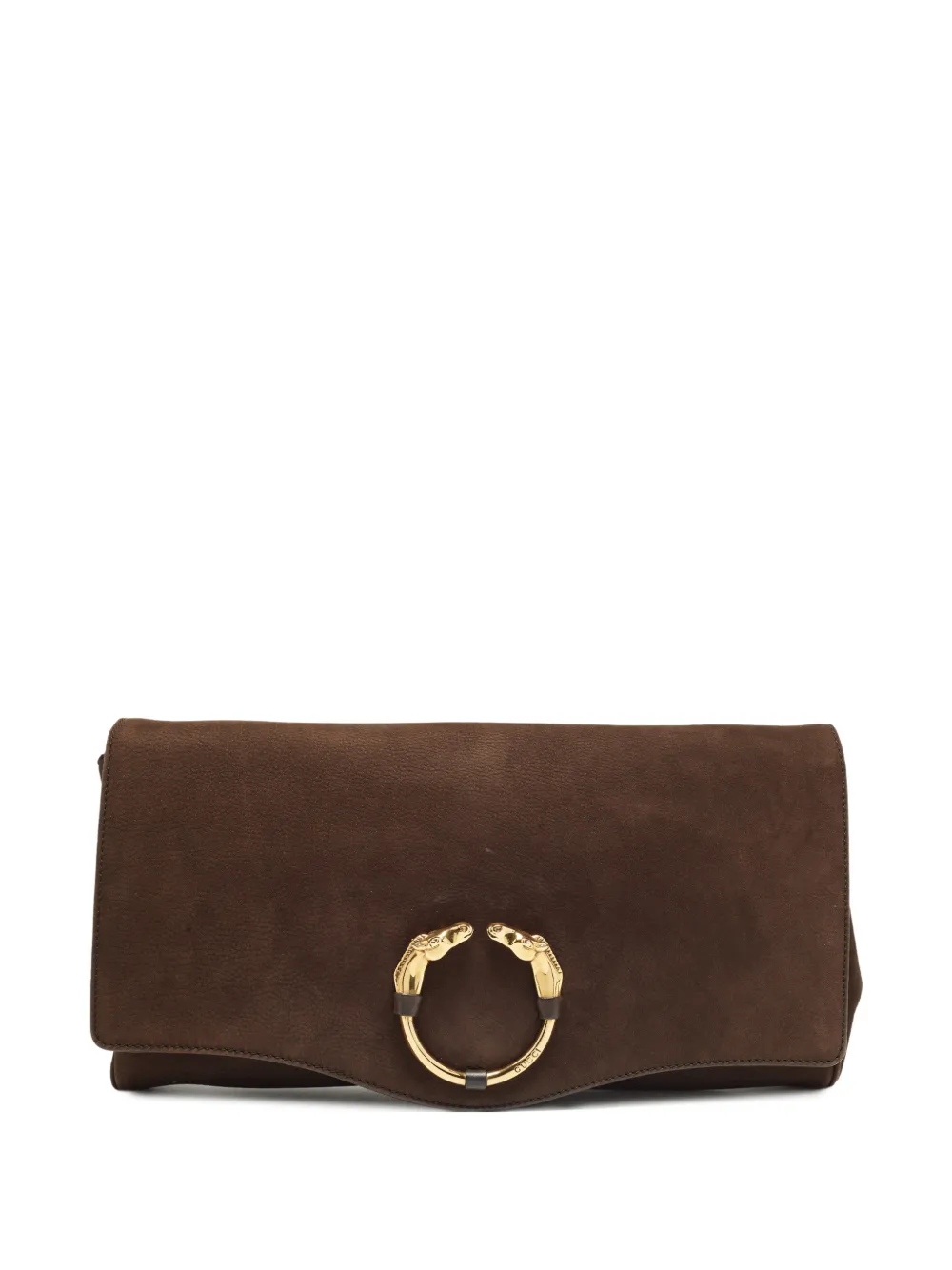 Gucci Pre-Owned Ribot horse head clutch bag - Marrone