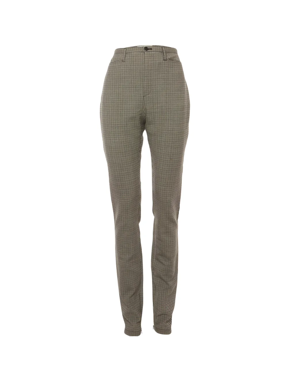 Balenciaga Pre-Owned plaid ankle-zip trousers - Toni neutri