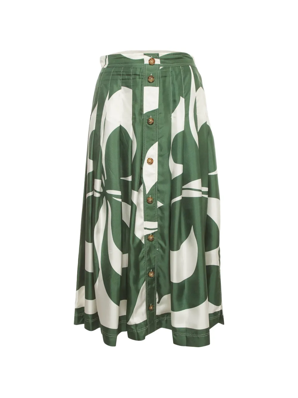 Victoria Beckham pleated midi skirt - Verde