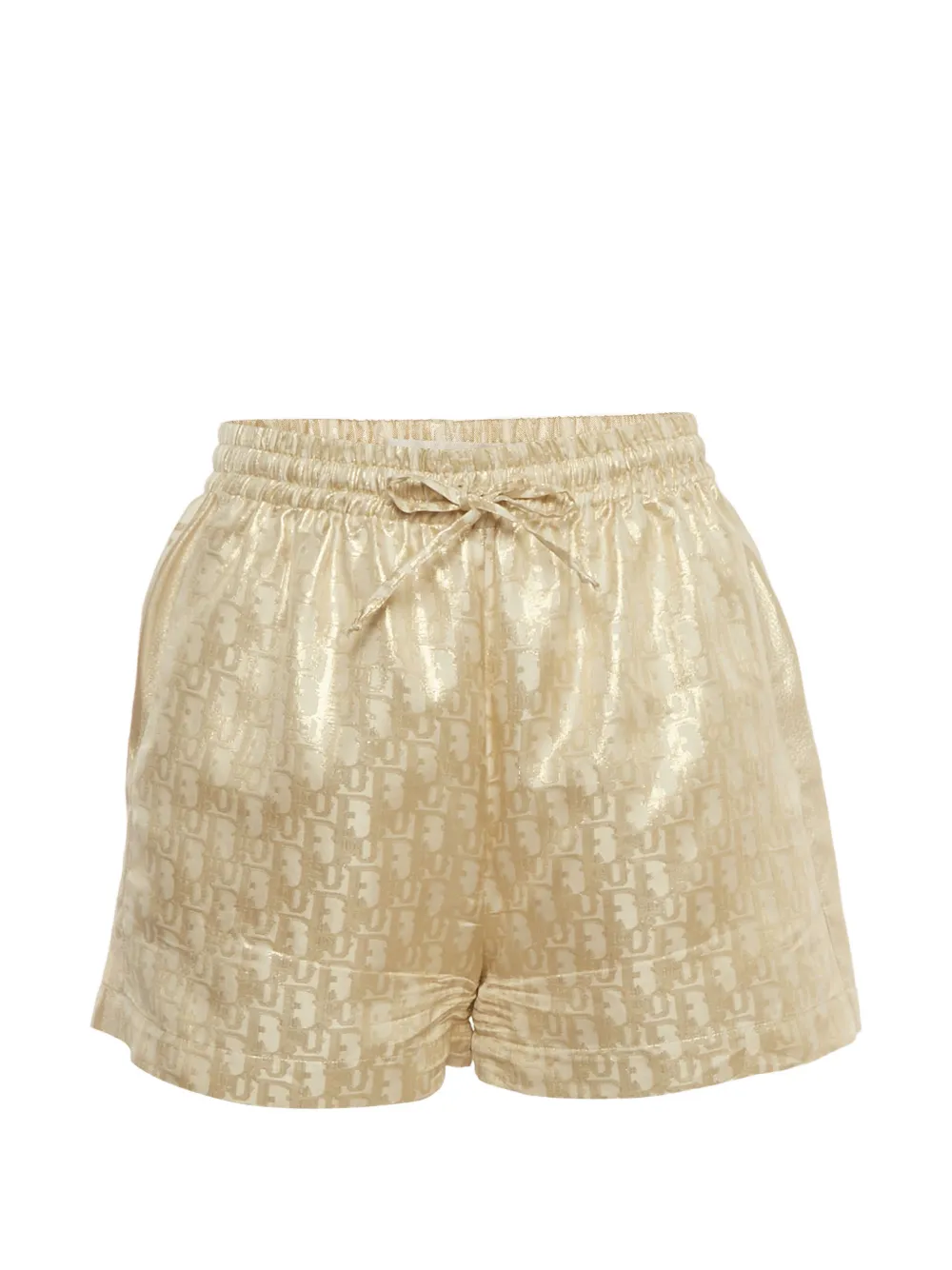 Pre-owned Dior Oblique Jacquard Shorts In Gold