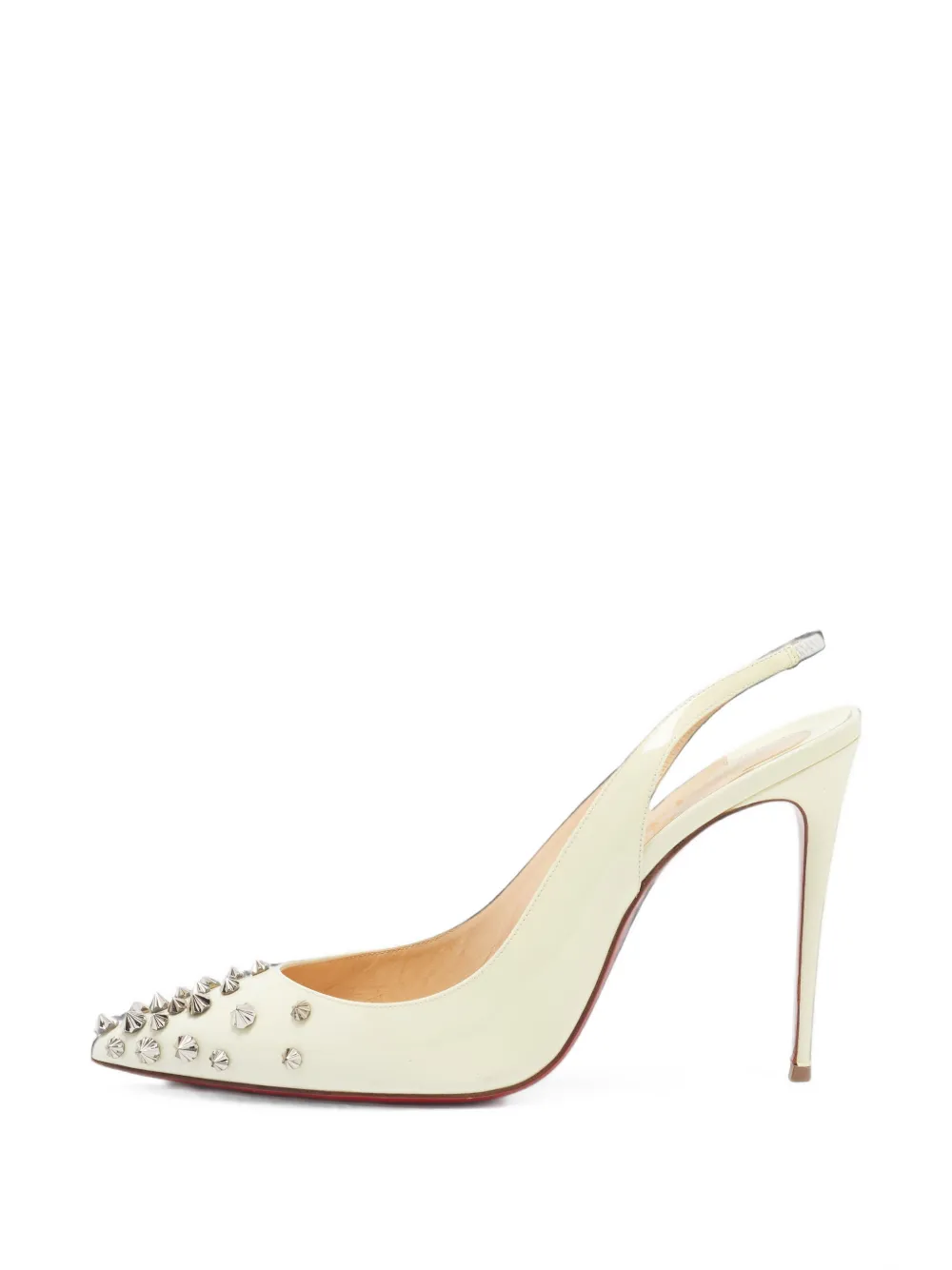 Christian Louboutin Pre-Owned Drama studded slingback pumps - Weiß