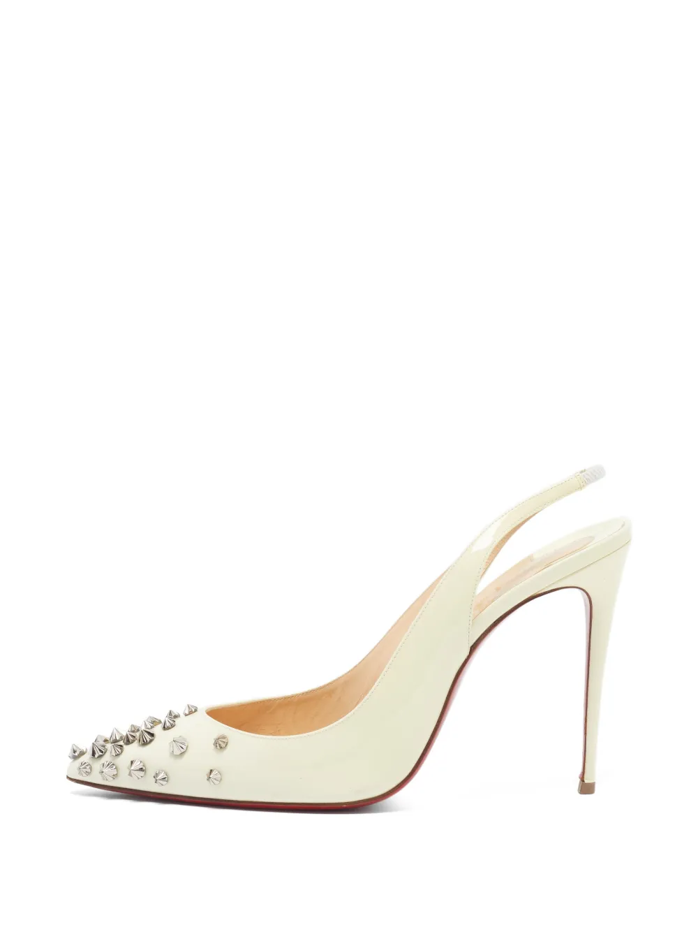 Christian Louboutin Pre-Owned Drama studded slingback pumps - Weiß
