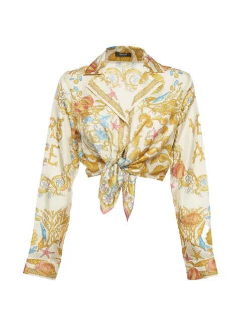 Versace Pre-Owned Underwater Barocco knotted shirt