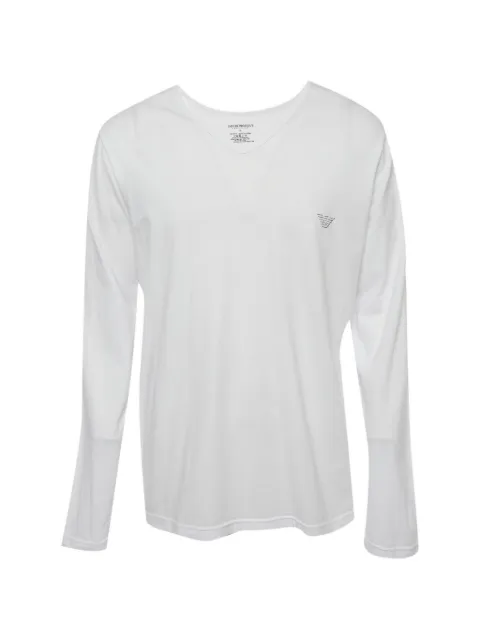 Emporio Armani Pre-Owned long-sleeved V-neck T-shirt