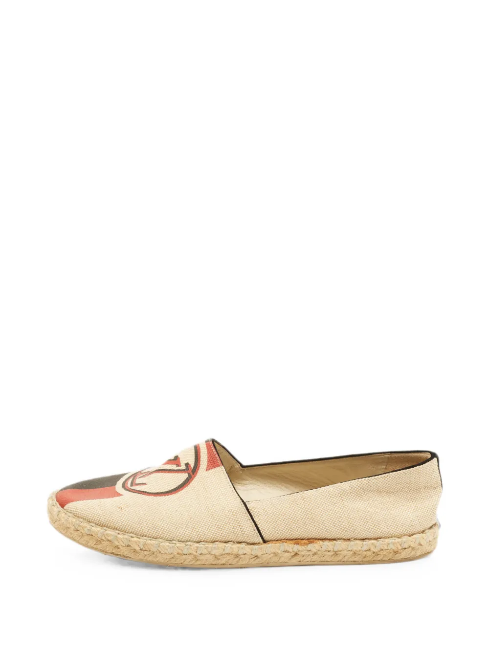 Louis Vuitton Pre-Owned logo-print espadrilles - Nude