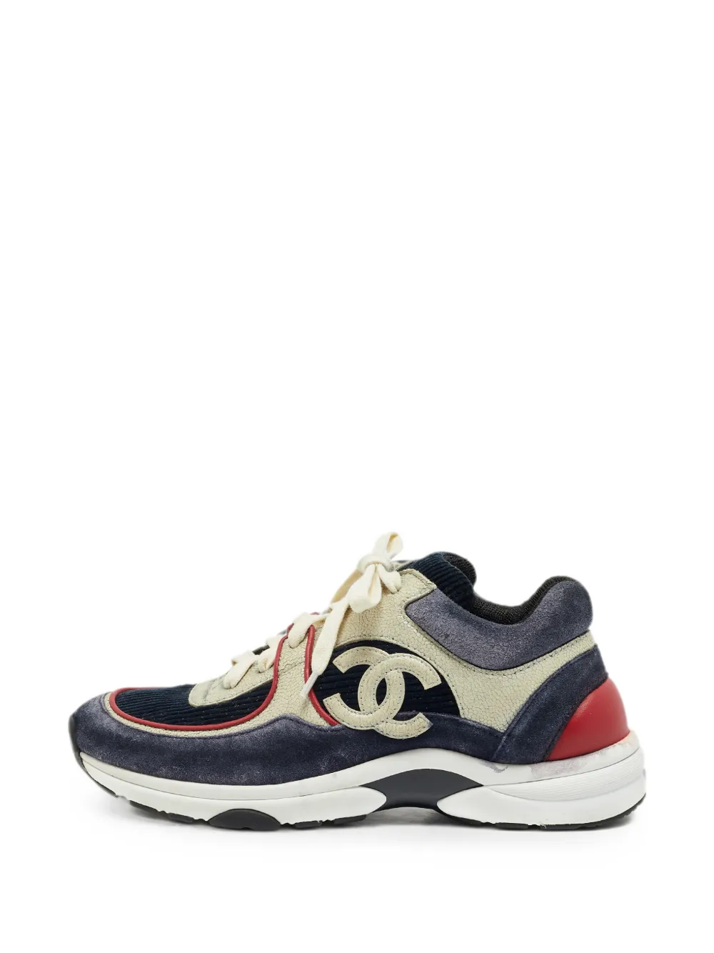 CHANEL Pre-Owned CC lace-up sneakers - Blau