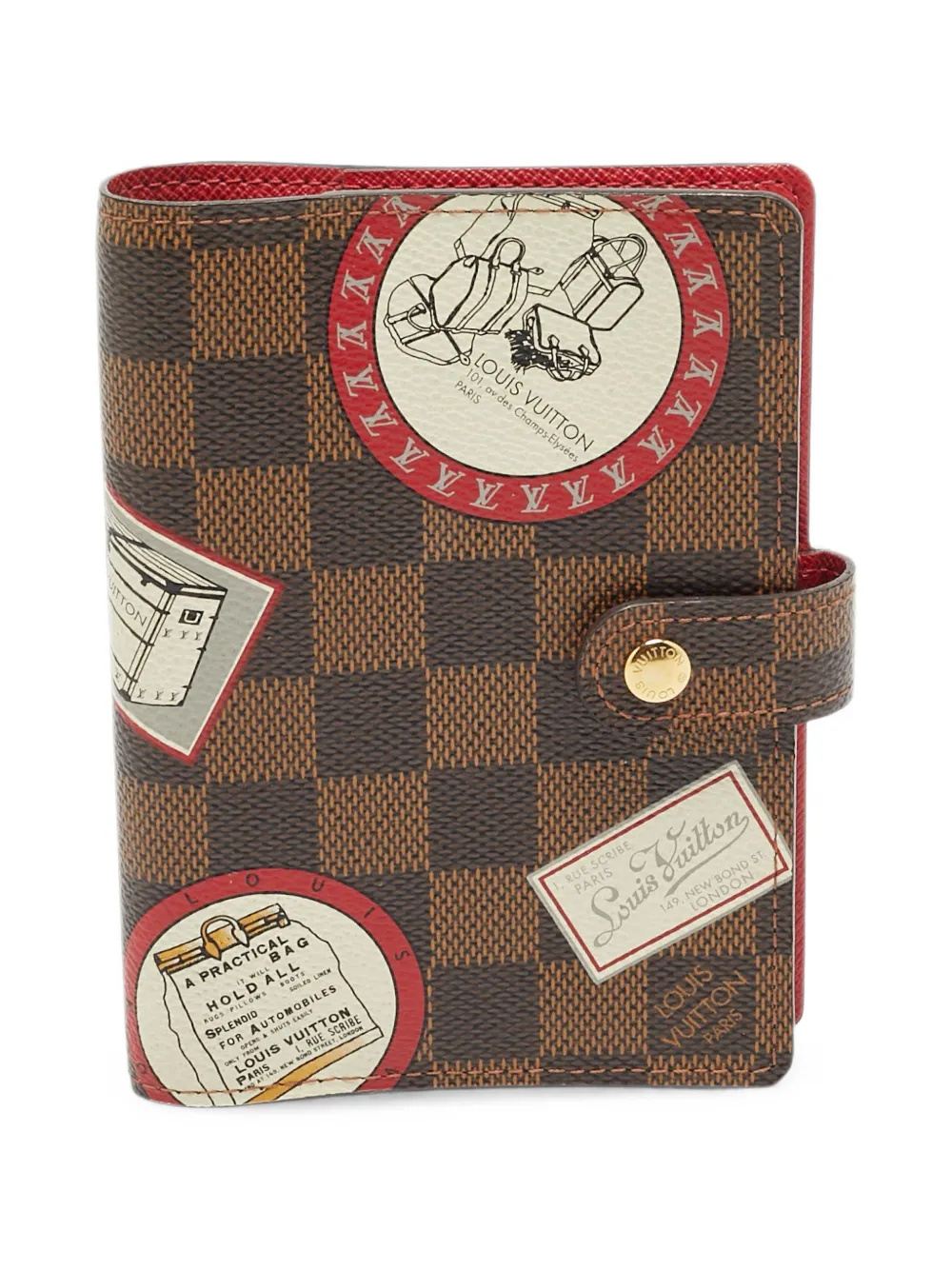 Louis Vuitton Pre-Owned 2008 Damier Ebene Ring Agenda Hülle - Braun
