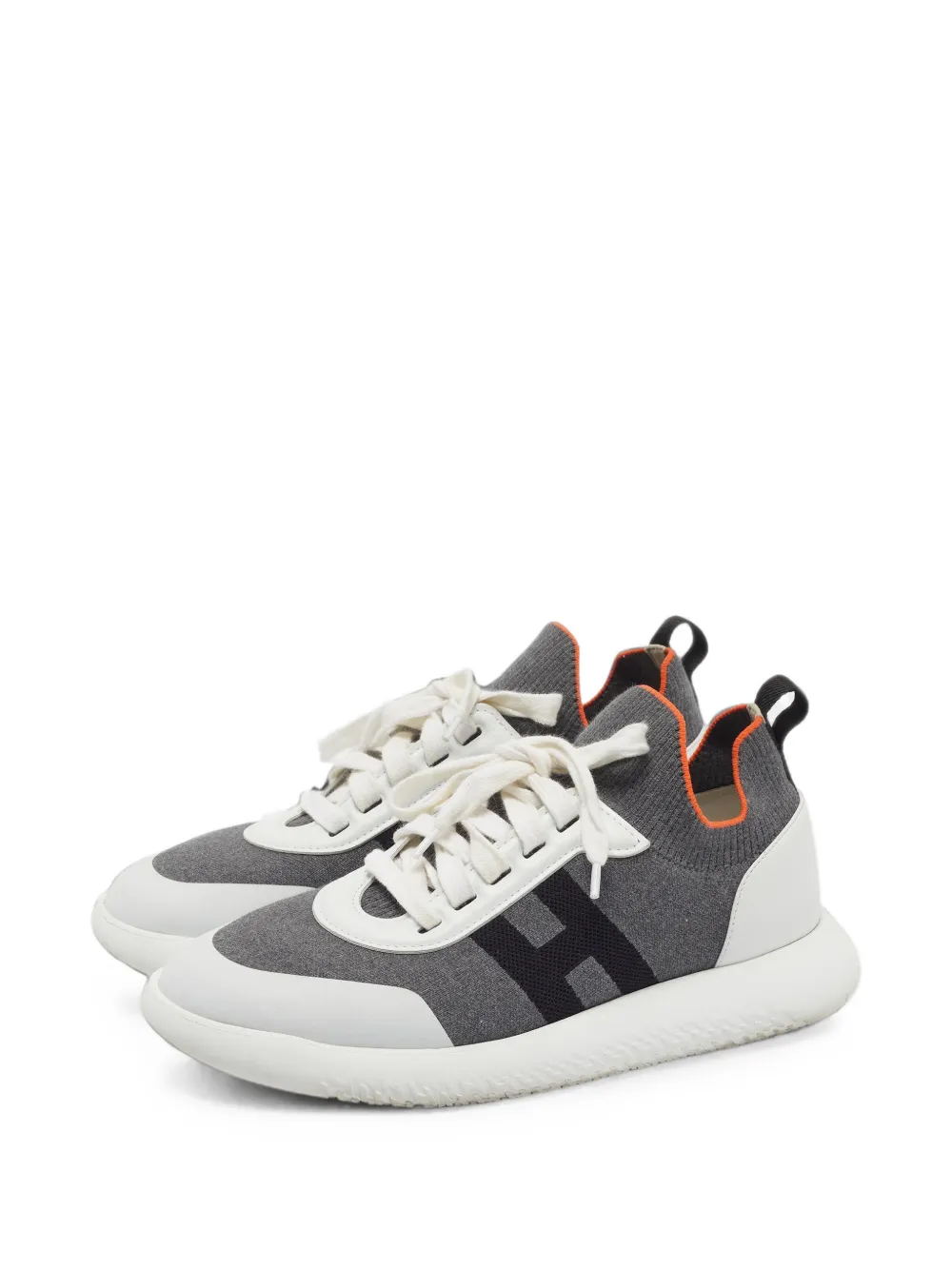 Hermès Pre-Owned Crew lace-up sneakers - Grau