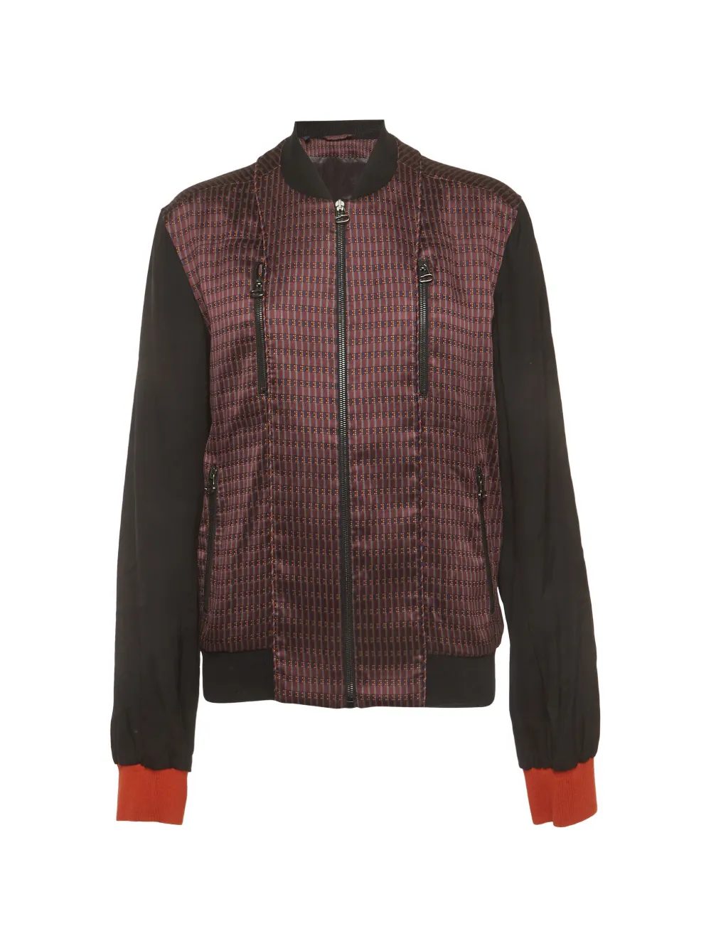Lanvin Pre-Owned veste bomber rayée en jacquard - Gris