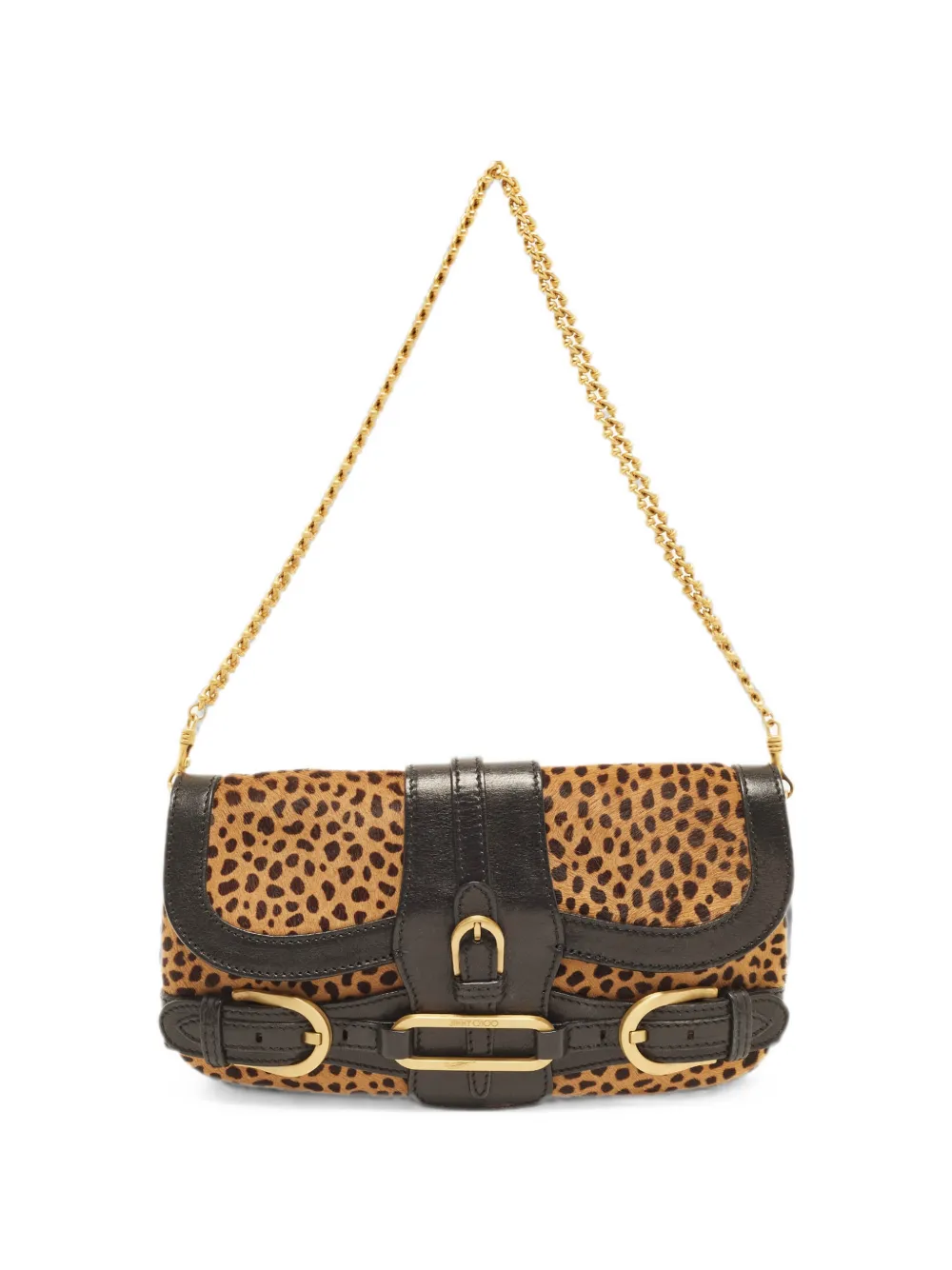 Jimmy Choo Pre-Owned Tulita leopard-print shoulder bag - Marrone