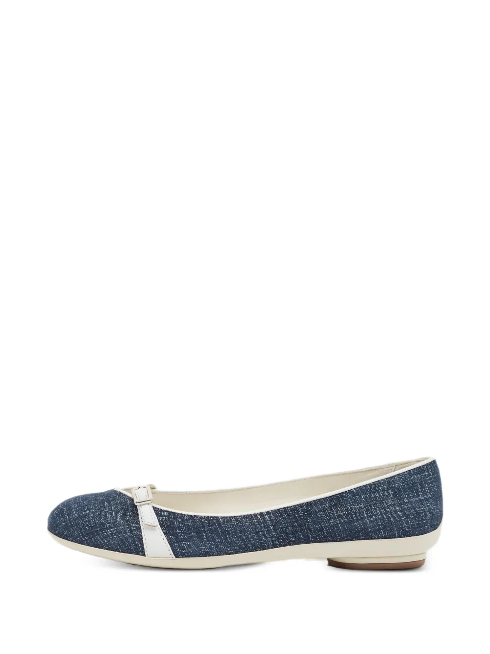 Ferragamo Pre-Owned Audrey buckle-detail ballet flats - Blu