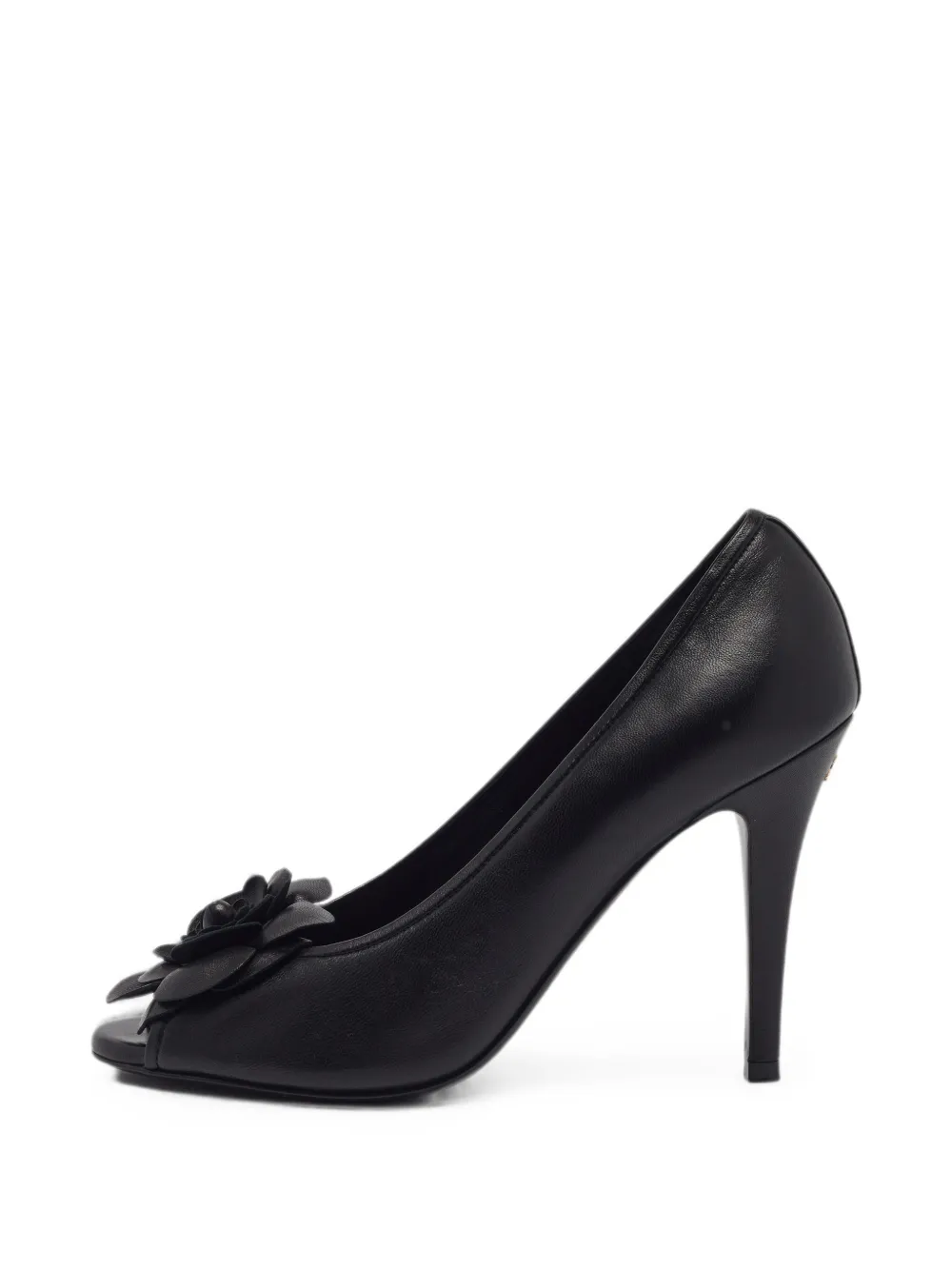 CHANEL Pre-Owned Camellia peep-toe pumps - Schwarz