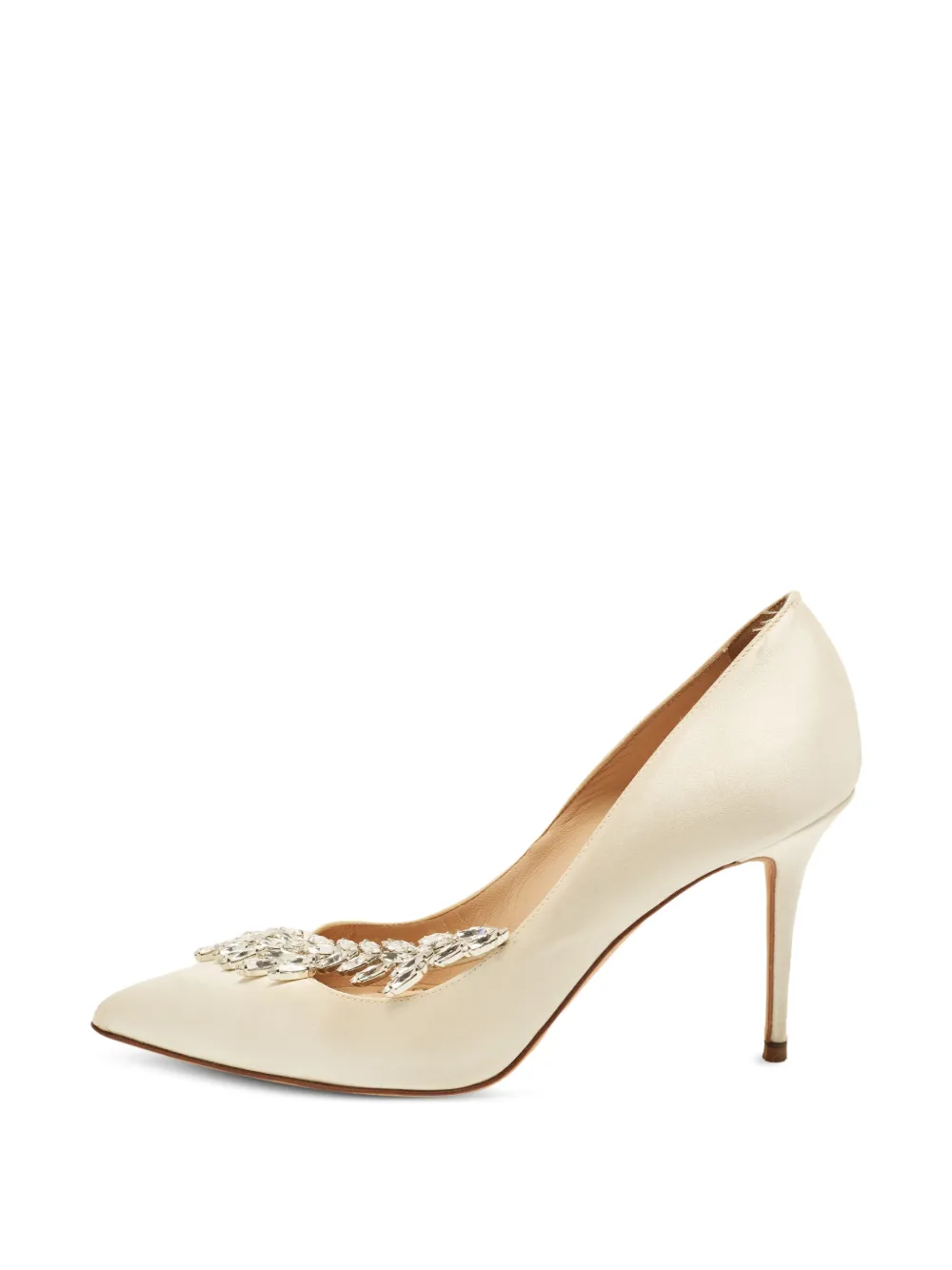 Manolo Blahnik Nadira ビジュートリム パンプス | ニュートラル