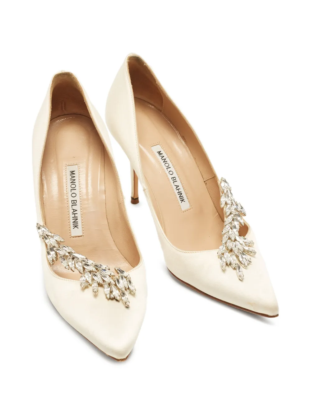 Manolo Blahnik Nadira ビジュートリム パンプス | ニュートラル