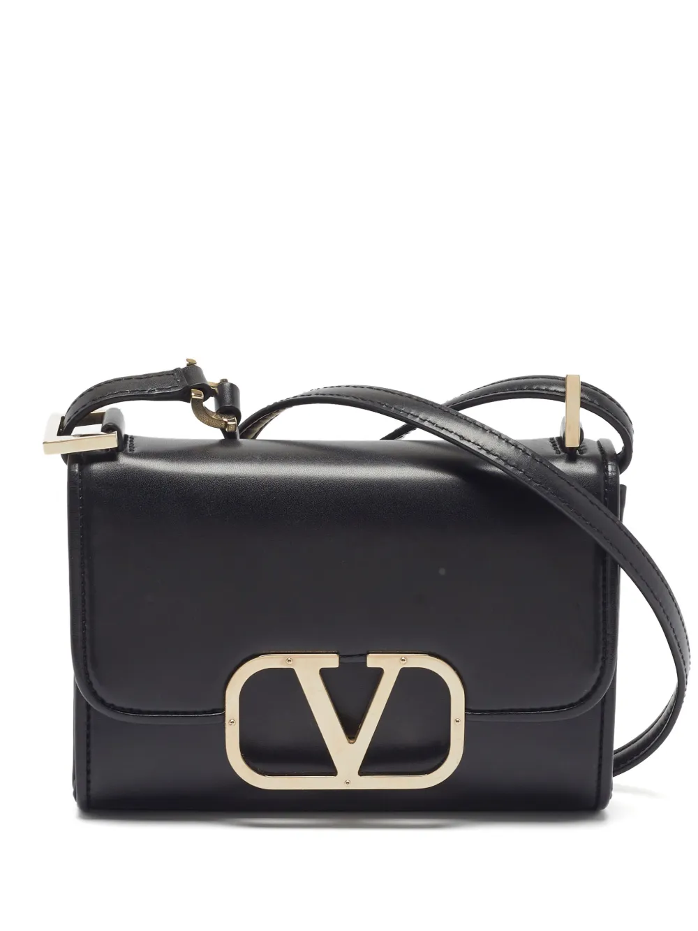 Valentino Garavani Pre-Owned VLogo flap crossbody bag - Nero