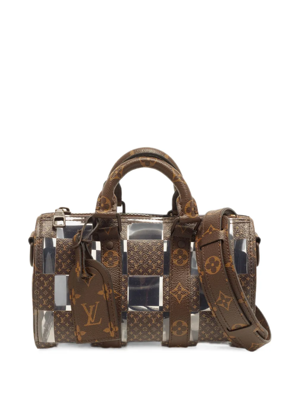 Louis Vuitton Pre-Owned 25 Monogram Chess Keepall Bandoulière tote bag - Marrone