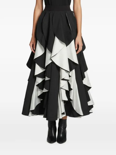 alice + olivia Nadie spiral midi skirt