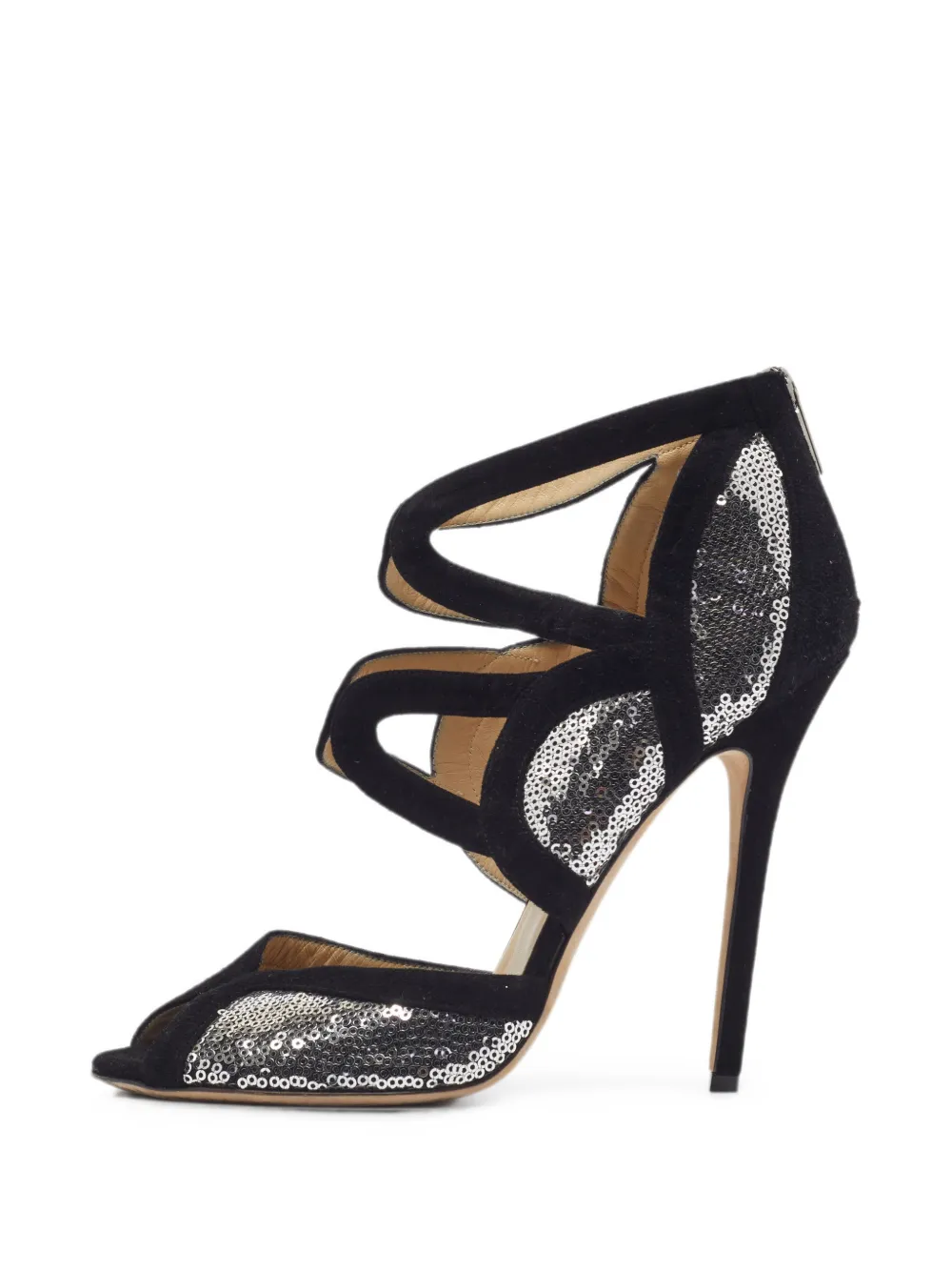 Jimmy Choo Pre-Owned Tempest sequin-embellished sandals - Schwarz