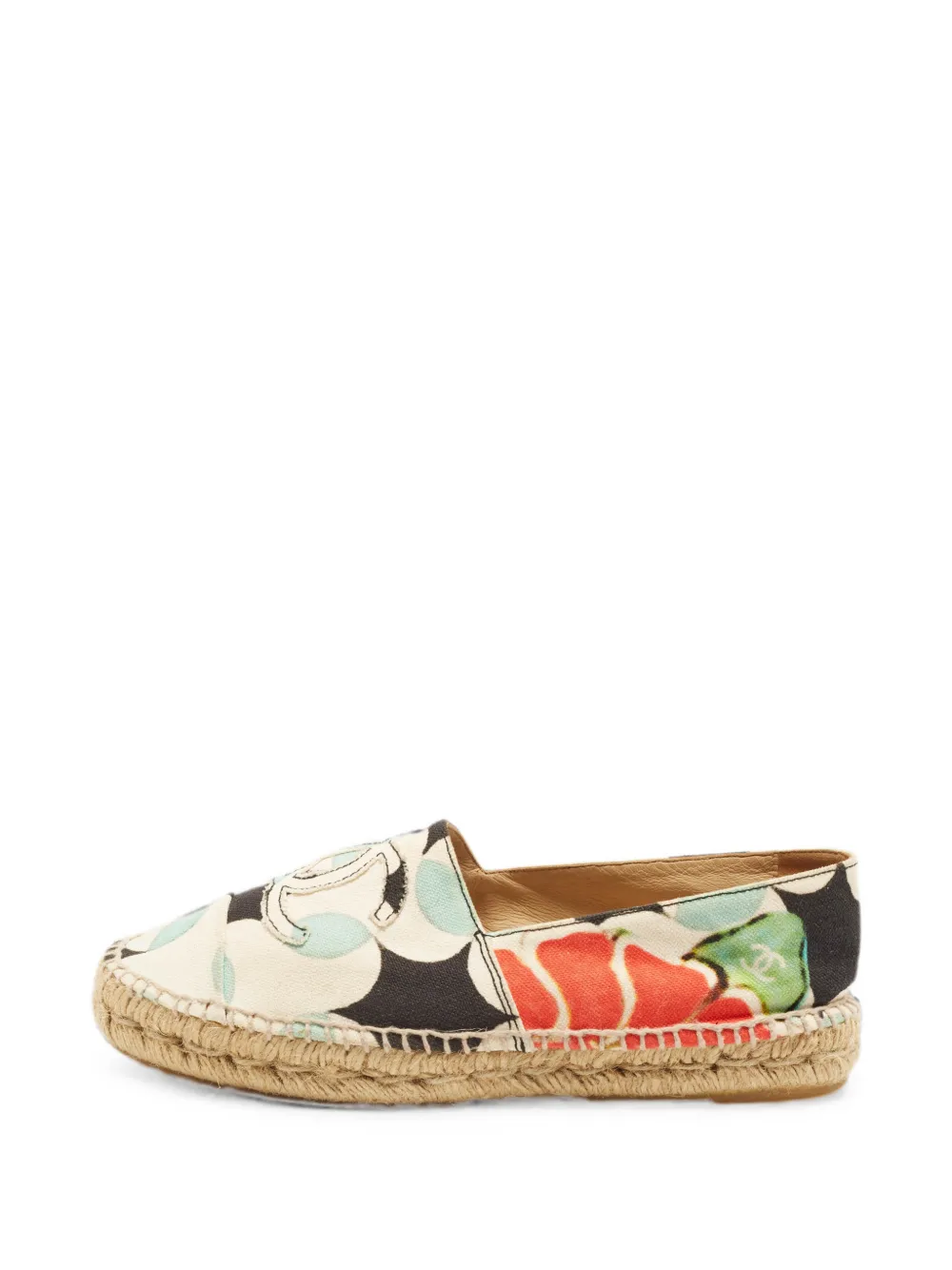 CHANEL Pre-Owned CC cap-toe espadrilles - Nude