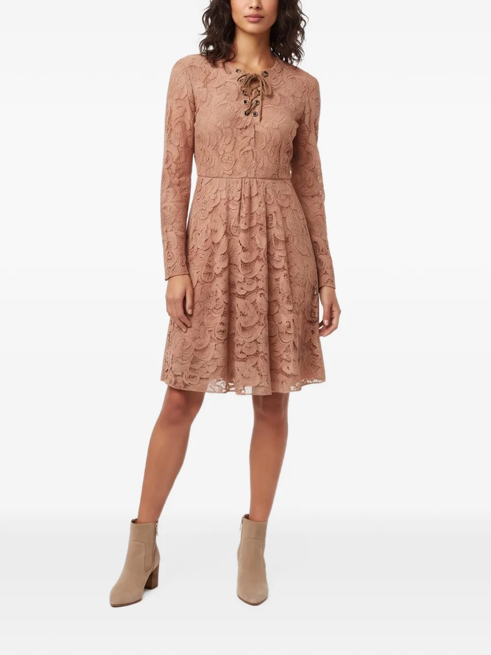 Sportmax floral-lace midi dress - Nude