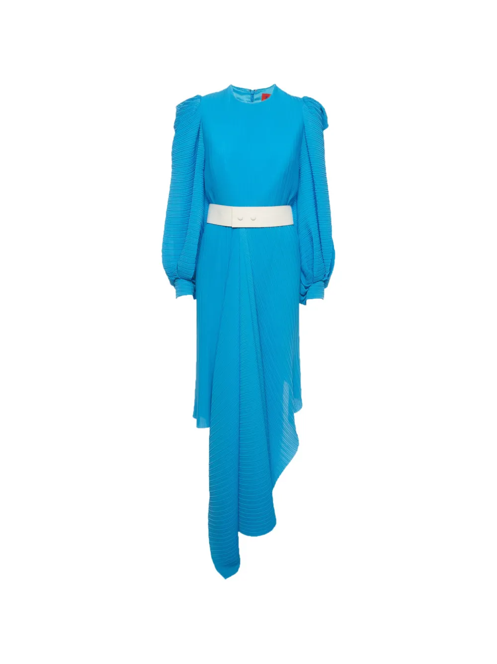 Solace London Tilde belted asymmetric dress - Blue