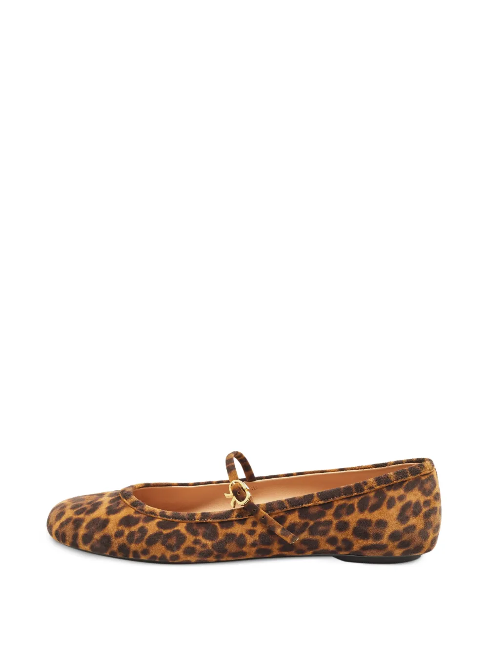 Gianvito Rossi leopard-pattern ballet flats - Braun