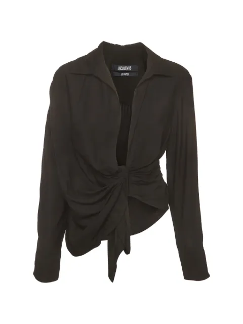 Jacquemus Pre-Owned Blusa La Chemise Bahia drappeggiata