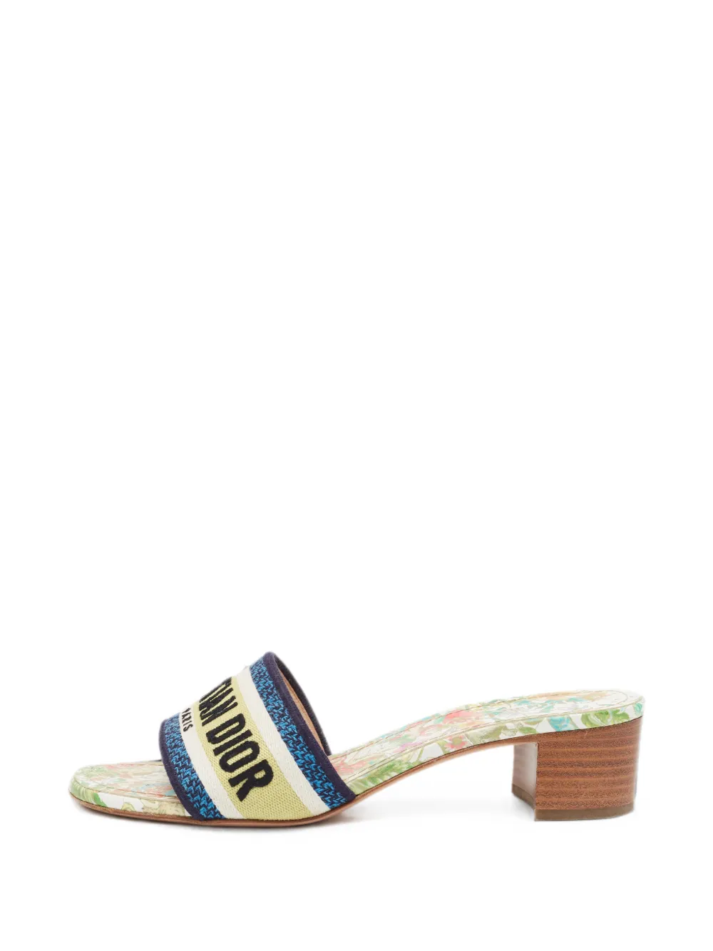 Christian Dior Pre-Owned Dway floral-print sandals - Nude