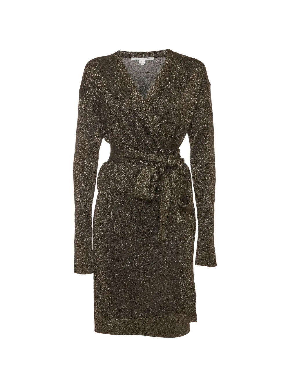 Diane Von Furstenberg Vintage robe portefeuille Fosette à coupe mi-longue - Marron