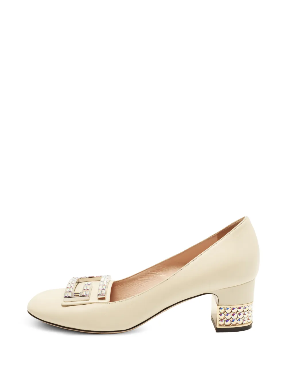 Gucci Pre-Owned Malaga Kid crystal-embellished pumps - Nude