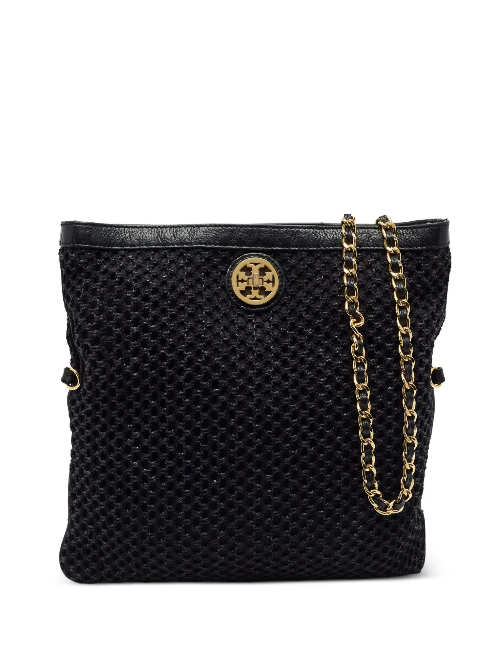 Tory Burch Woven chain-strap shoulder bag - Schwarz