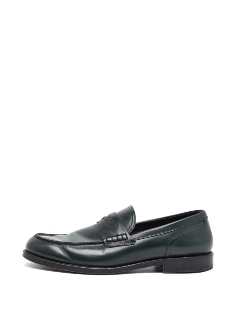 Bottega Veneta Pre-Owned Intrecciato-detail penny-slot loafers