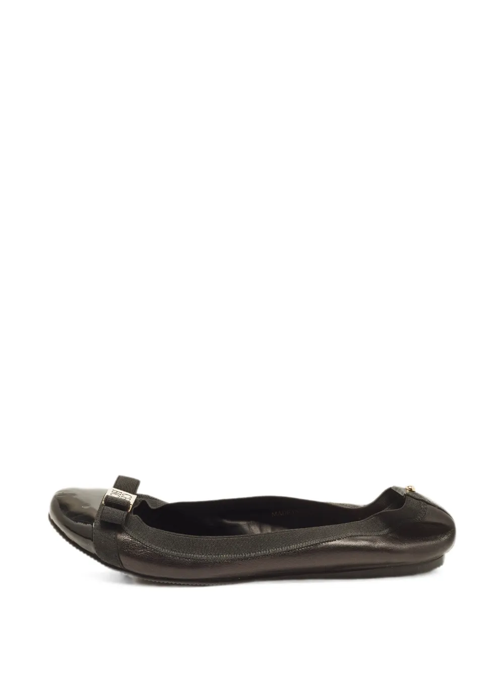 Carolina Herrera Vintage bow-detail cap-toe ballet flats - Schwarz