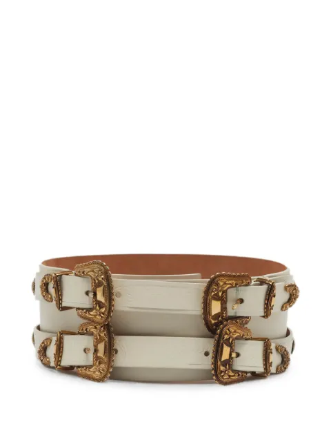 Alexander McQueen Pre-Owned double-buckle wide belt