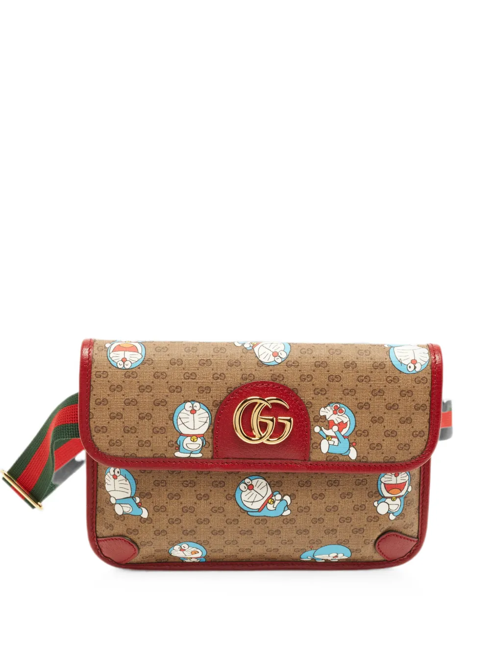 Gucci Pre-Owned x Doraemon GG-pattern belt bag - Braun