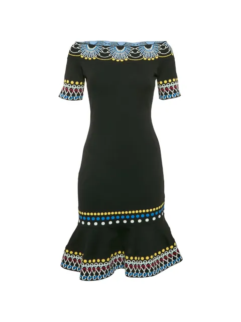 Peter Pilotto mini off-shoulder patterned dress