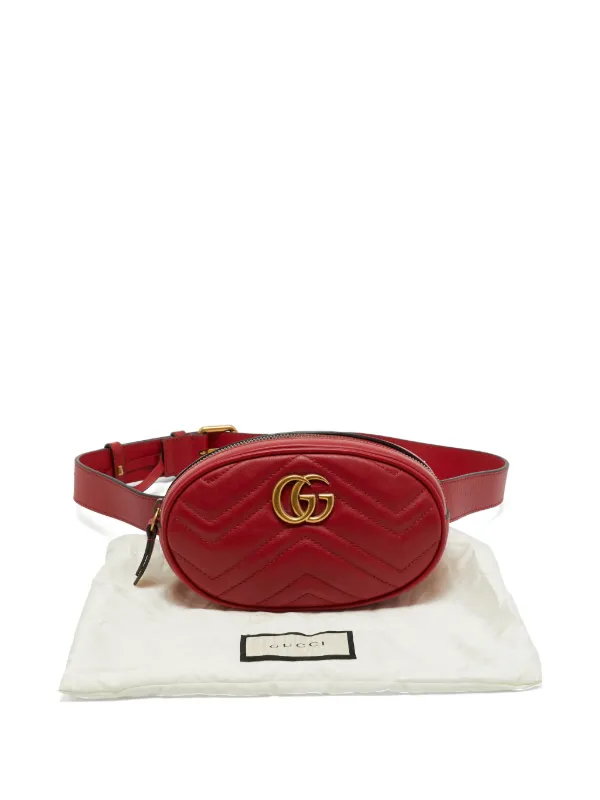 Gucci Pre-Owned GGマーモント バッグ ミニ | レッド | FARFETCH JP