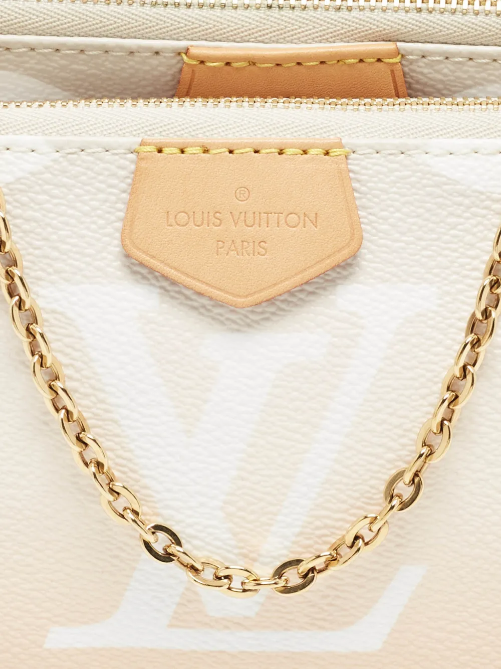 Louis Vuitton Pre-Owned Monogram Giant schoudertas Beige