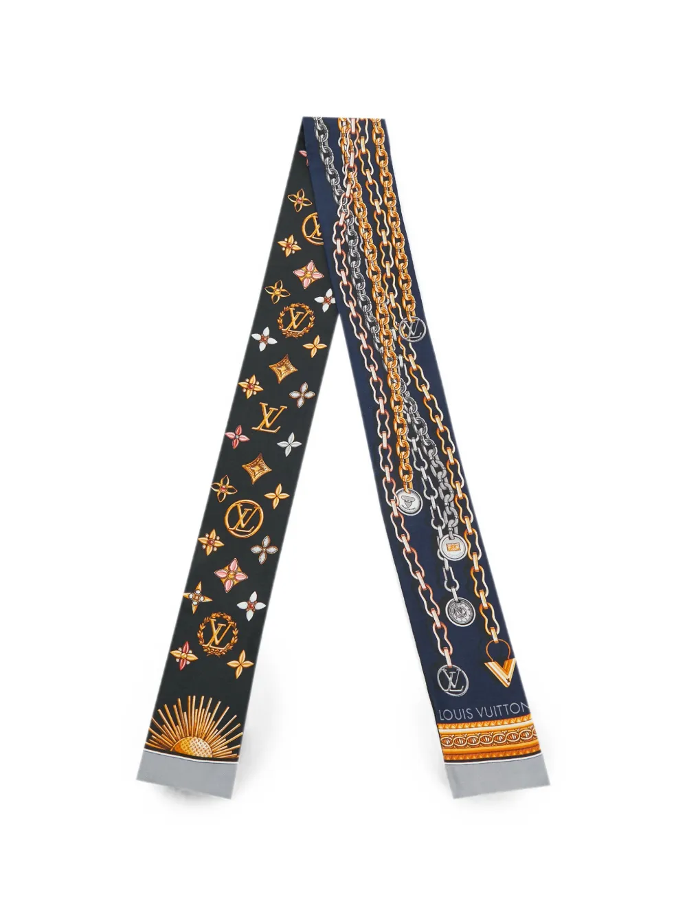 Louis Vuitton Pre-Owned Vendôme-print bandeau scarf - Blu