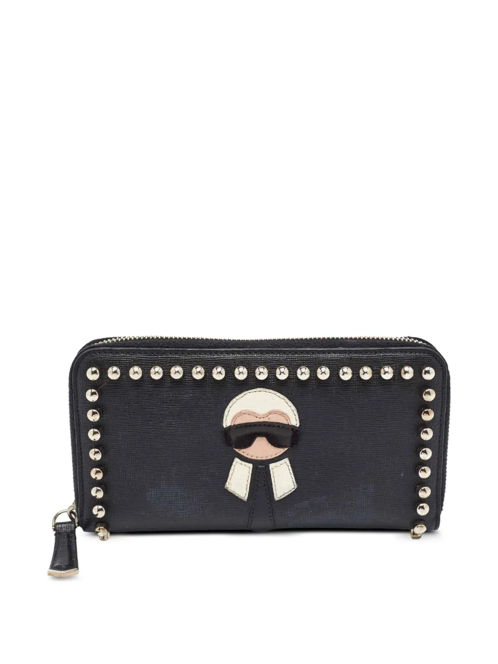 Fendi Pre-Owned Karlito studded continental leather wallet - Nero
