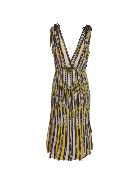 Missoni Pre-Owned striped lurex midi dress