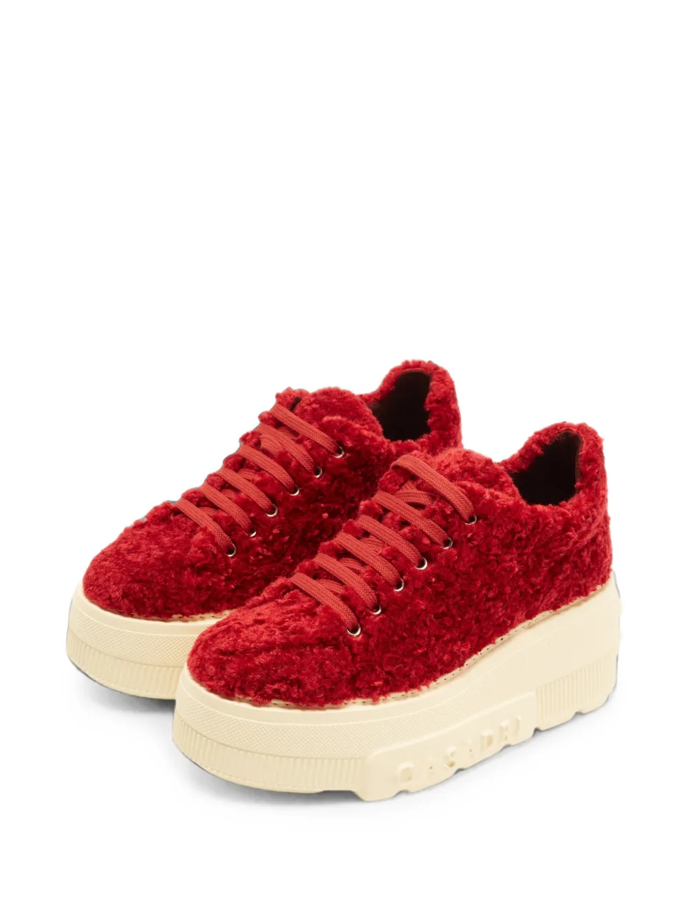 Casadei Nexus Senales faux-fur sneakers - Rot