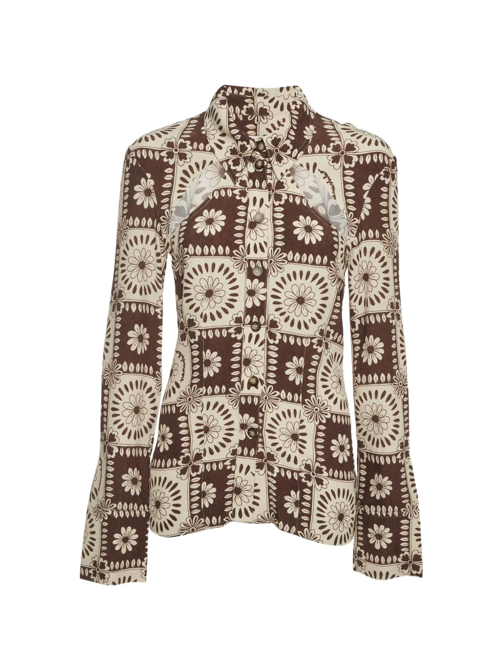 Nanushka Huyen cut-out shirt - Marrone