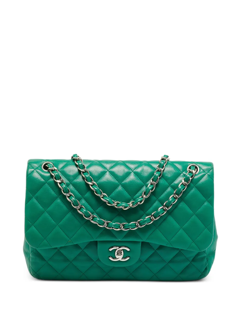 CHANEL Pre-Owned 2016-2017 Classic Double Flap shoulder bag - Verde