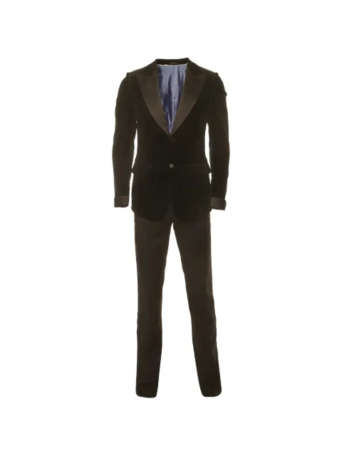 Gucci Pre-Owned velvet satin-trim suit