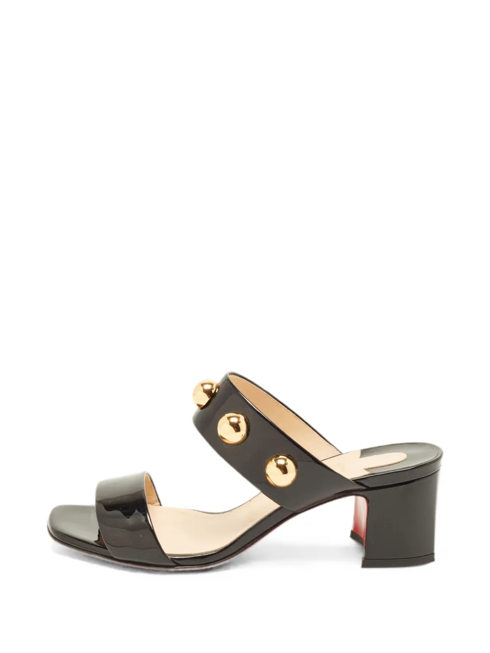 Christian Louboutin Pre-Owned Simple Billi studded block-heel sandals - Schwarz