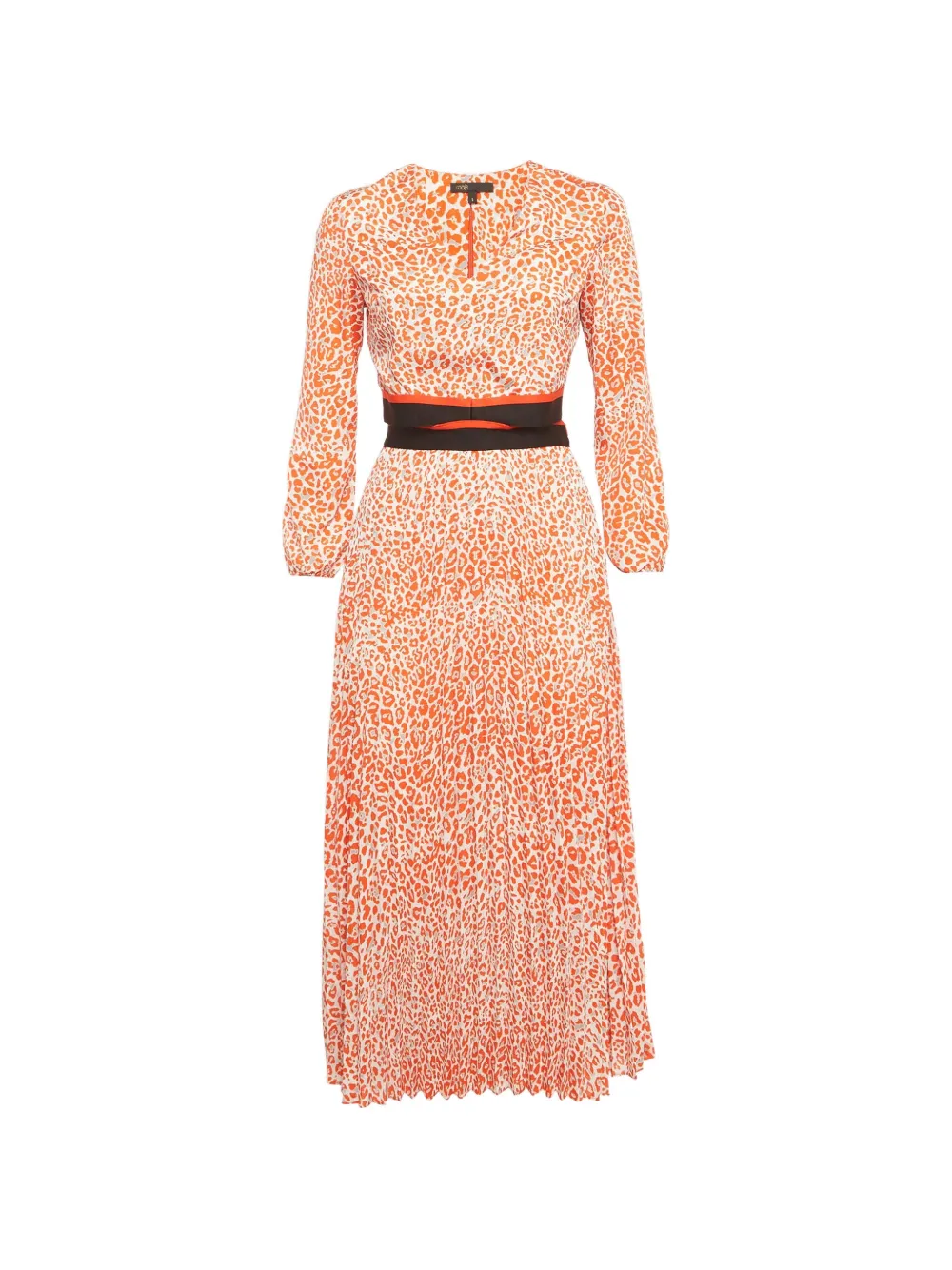 Maje printed cut-out midi dress - Weiß